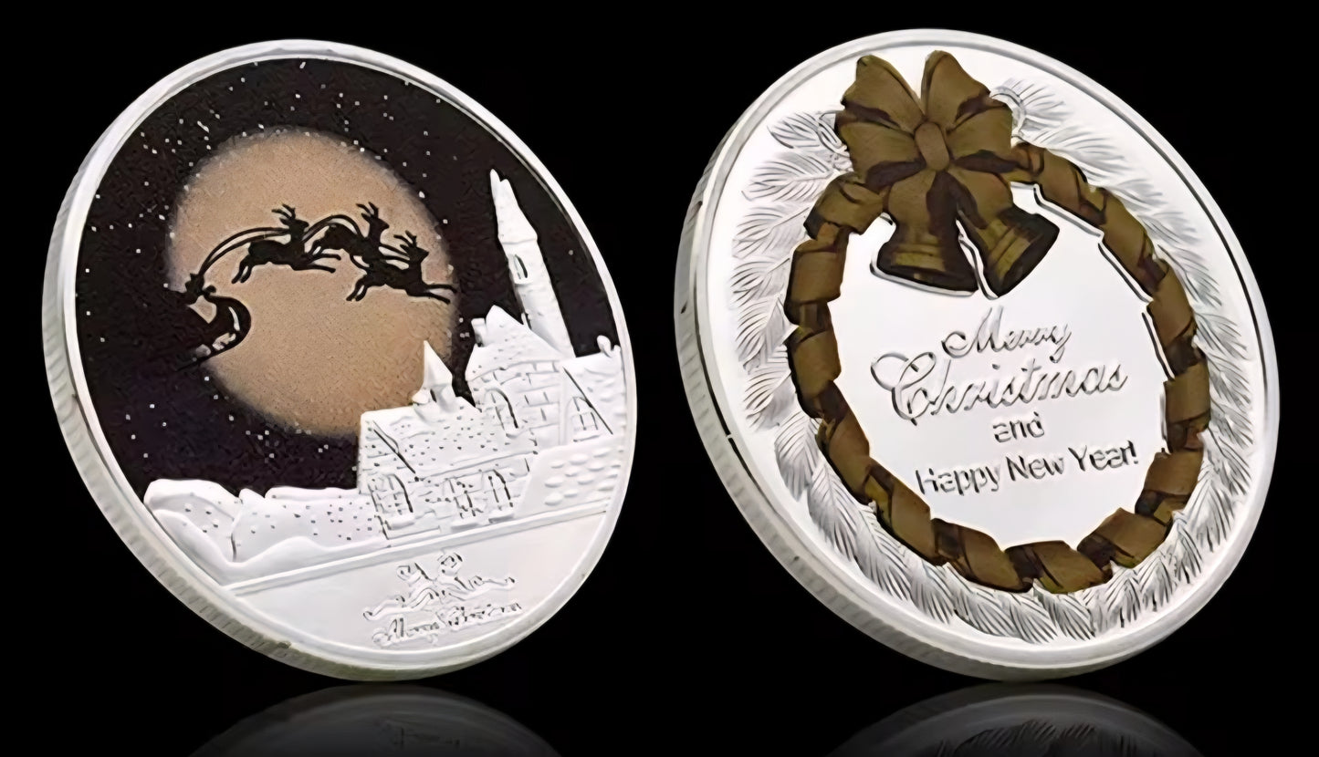Santa’s Special Collectors Coins - Silver Night Sky