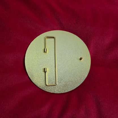 Large 5.5" Reindeer Belt Buckle for up to 4" Belt - Bright Gold