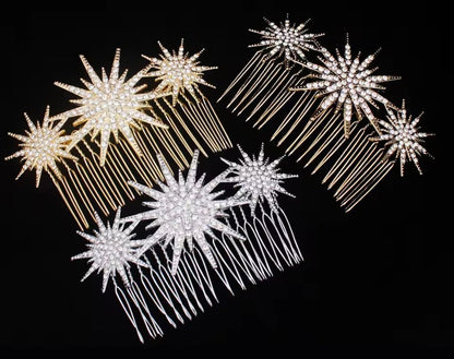 Mrs. Claus Silver Stars Hair Piece