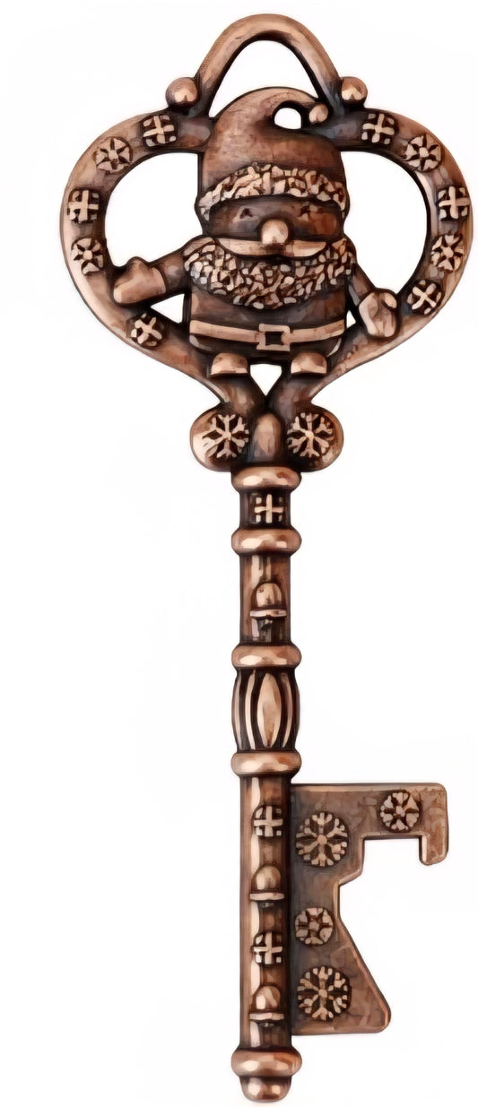 Red Copper Santa Key