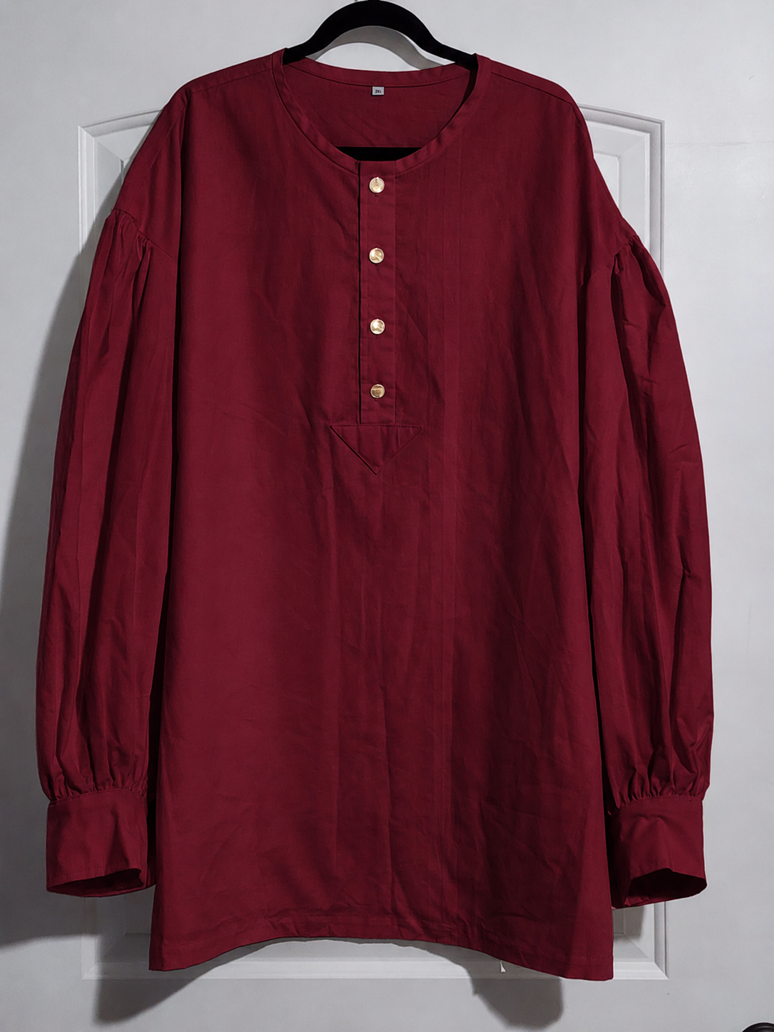 Pre Order Puffy Sleeve Shirt - Burgundy