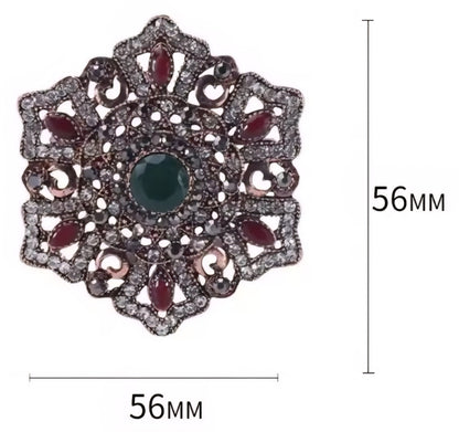 Silver Snowflake Brooch