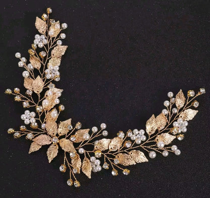 Mrs. Claus Gold Poinsettia Hair Piece