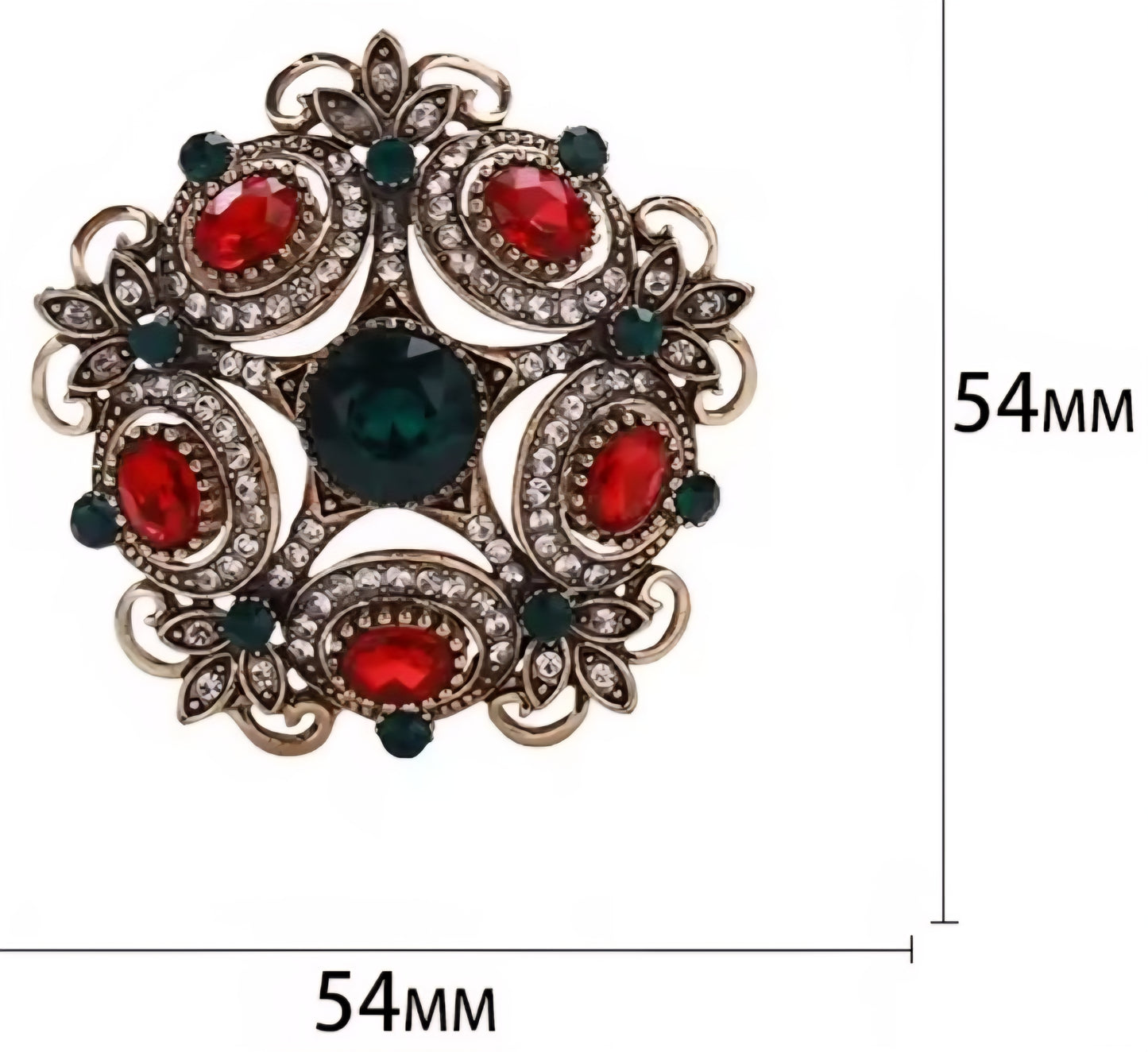 Rounded Snowflake Brooch