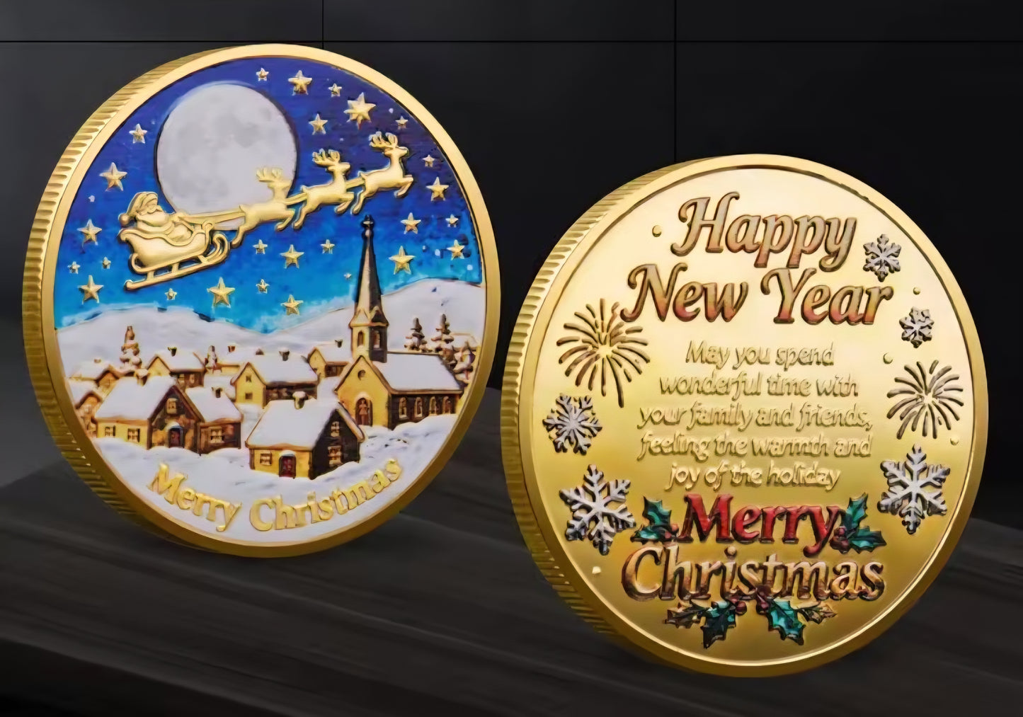 Santa’s Special Collectors Coins - Gold Night Flight