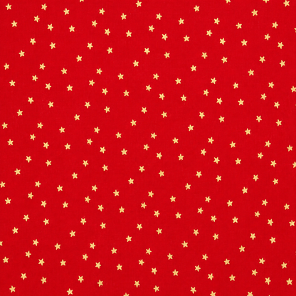 Pre Order Puffy Sleeve Shirt - Red w/ Tiny Gold Stars