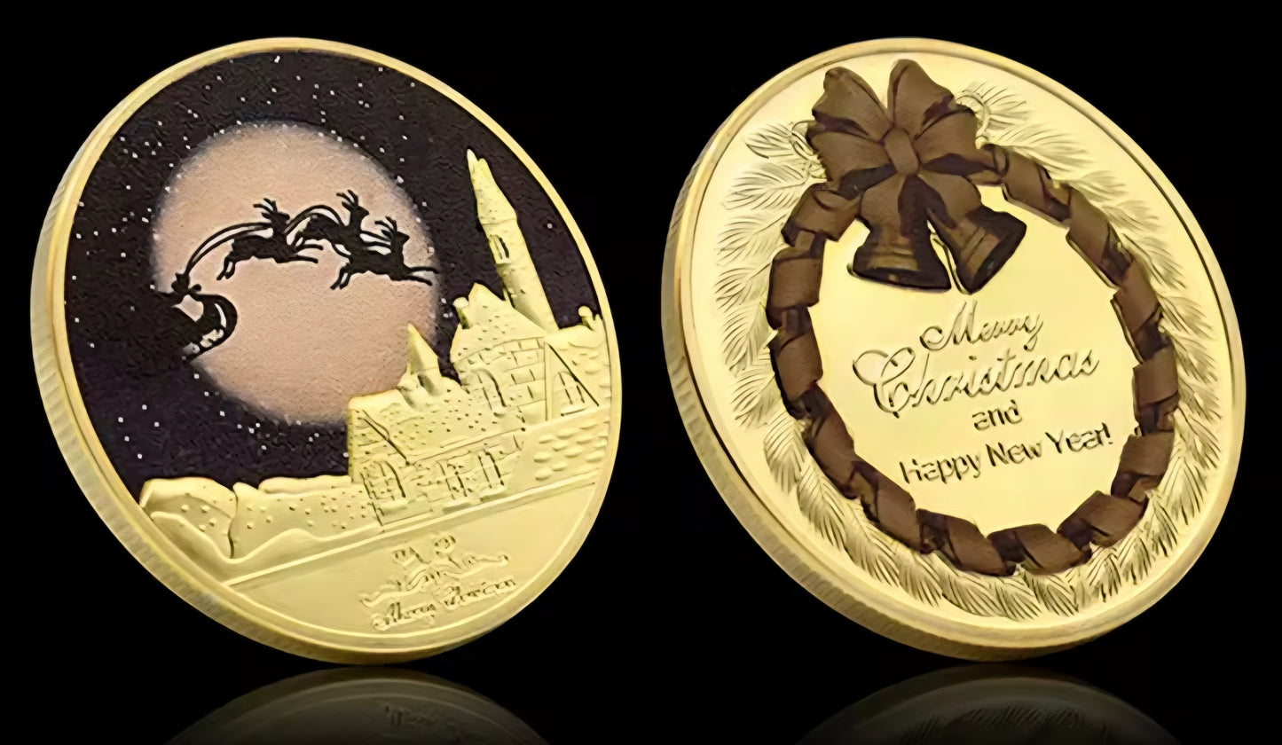 Santa’s Special Collectors Coins - Gold Night Sky