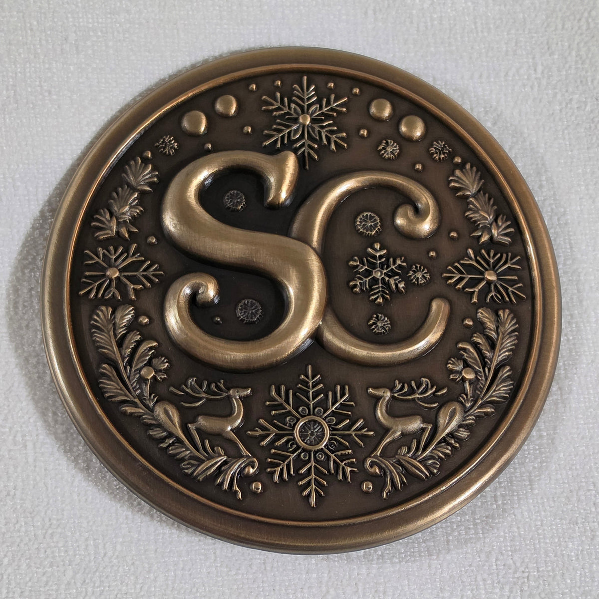 5.5" SC Belt Buckle - Antique Gold