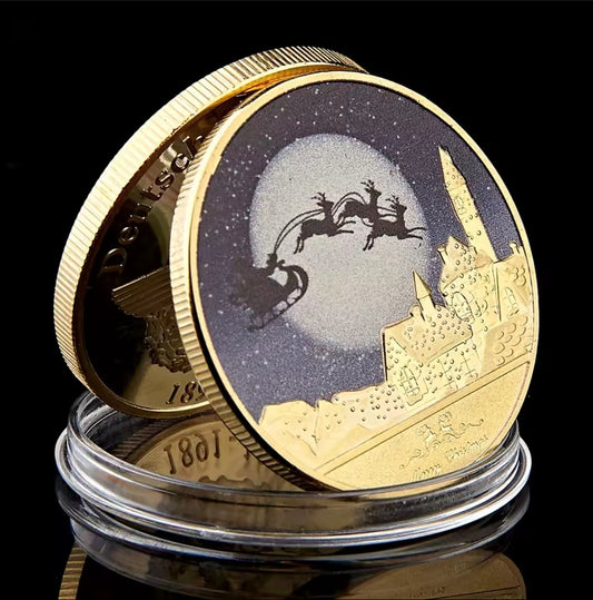 Santa’s Special Collectors Coins - Gold Night Sky