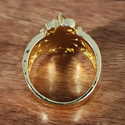 Mrs. Claus Ring - Gold Poinsettia