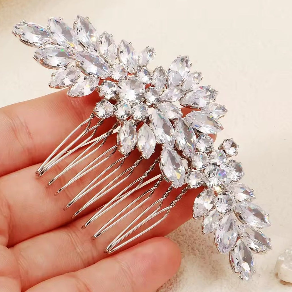 Mrs. Claus Crystal Hair Piece